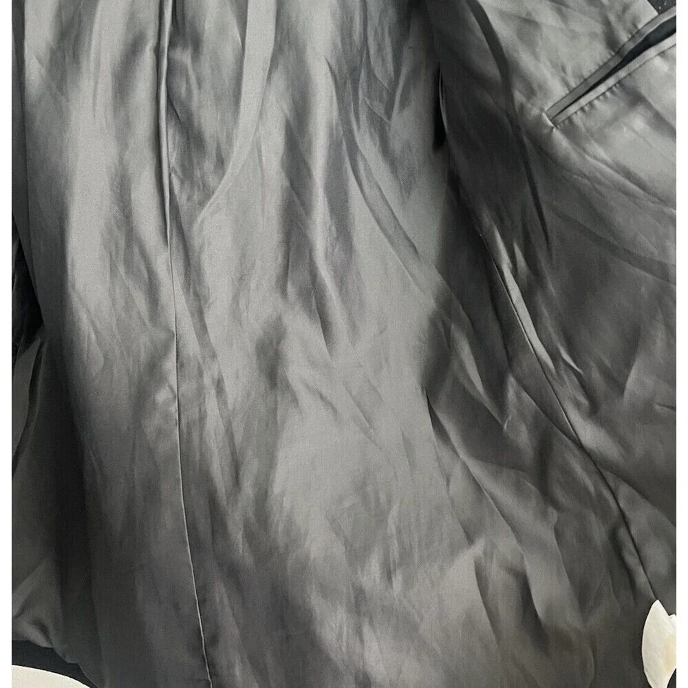 J Crew Cocoon Coat Italian Stadium Cloth Nello Gori Hooded Wool Black Heavy 2 - Picture 7 of 9